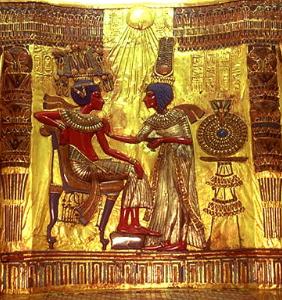 Спинка тронного кресла из гробницы Тутанхамона