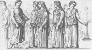 Афинянки, вступающие во храм
